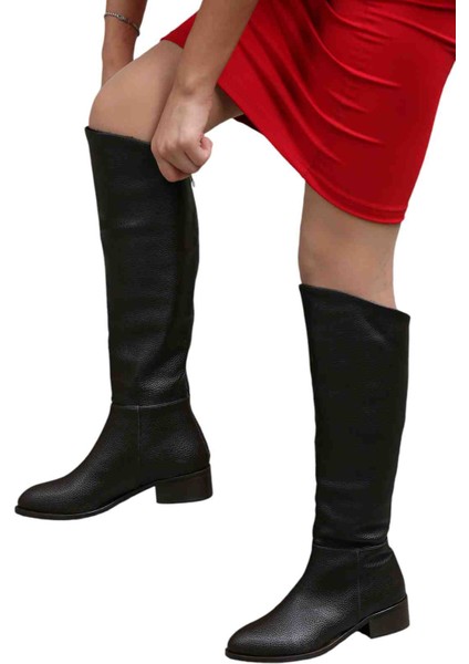 Lizbon Gerçek Deri Arkadan Fermuarlı Kahverengi Çizme fiyatları