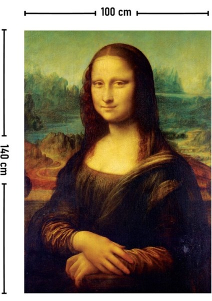 Şık Mona Lisa Duvar Halısı 140x100 cm, Haki Dikdörtgen Tasarım fiyatları
