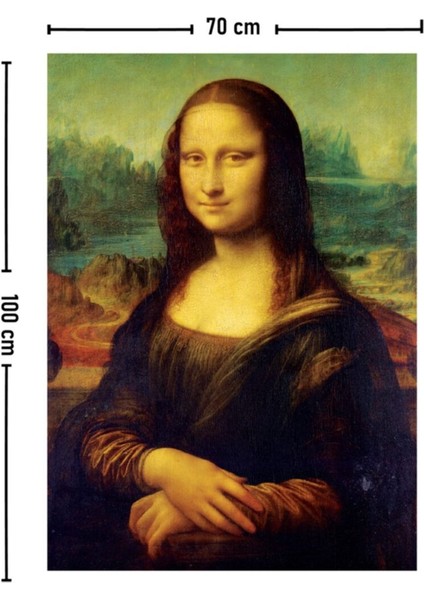 Şık Mona Lisa Duvar Halısı 140x100 cm, Haki Dikdörtgen Tasarım modelleri