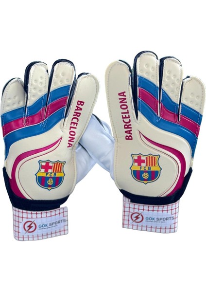 Gök Sports Çocuk Kaleci Eldiveni Junior Kidz Goalkeeper Gloves 5-6-7 Bilek Bandajlı