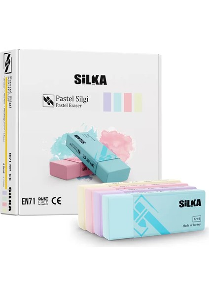 Pastel 4 Renk Silgi 30 Lu Art.45
