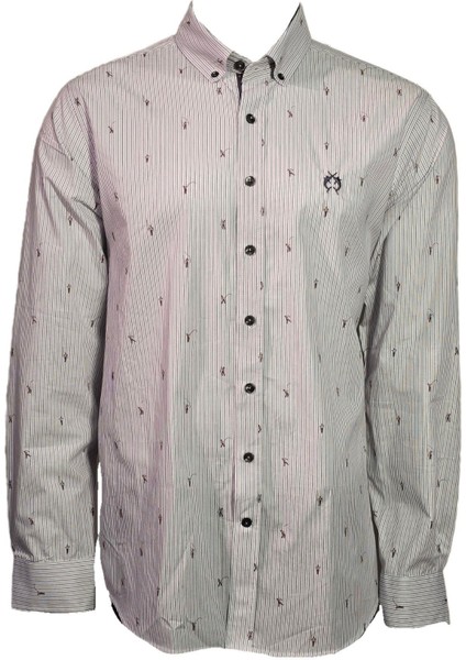 3709522 Erkek Çizgili Gömlek Flannel