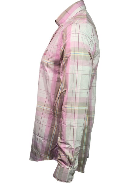1709720 Erkek Ekoseli Gömlek Pink fiyatları