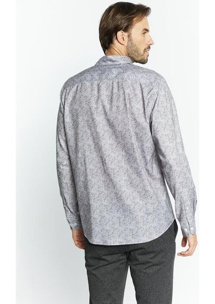 3709406 Erkek Desenli Gömlek Grey