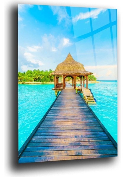 Teknoo- Iskele Cam Tablo Duvar Dekarasyonu,ev Dekorasyon,duvar Tablosu,ev Hediyesi fiyatları