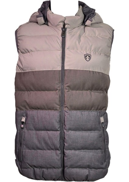 3229502 Erkek Kapşonlu Yelek Grey