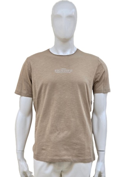 1099107 Erkek T-Shirt Camel