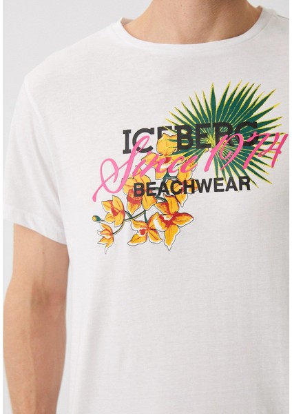 ICE3MTS02 Flower T-Shirt Black modelleri