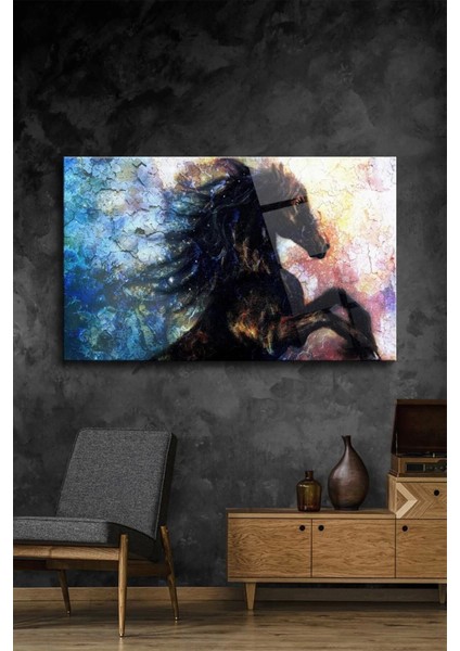 Teknoo- Yağlı Boya At Cam Tablo,duvar Dekarasyon Ürünleri fırsatları