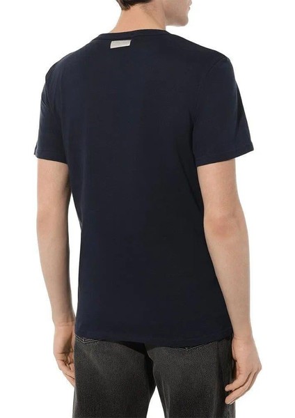 BKK2MTS04 Half Logo T-Shirt Navy