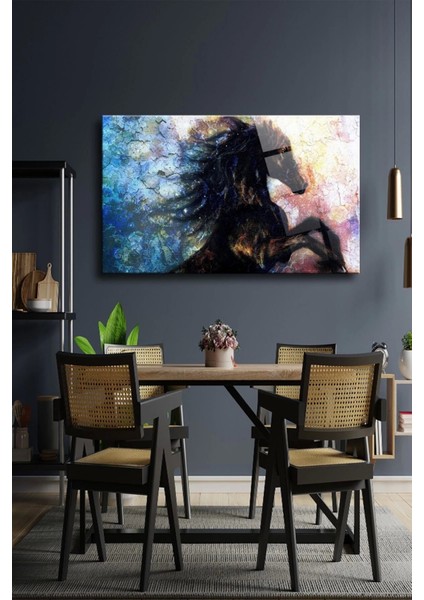 Teknoo- Yağlı Boya At Cam Tablo,duvar Dekarasyon Ürünleri indirimleri