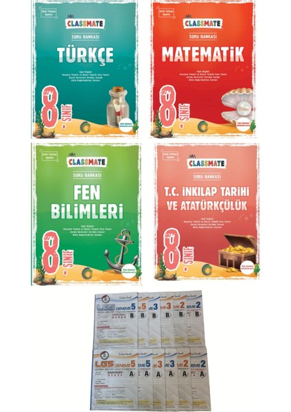 2025 LGS Classmate Türkçe Soru Bankası - Classmate Matematik Soru Bankası - Classmate Fen Bilimleri Soru Bankası + Denemeler