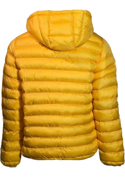 3429802 Erkek Kapşonlu Mont Yellow