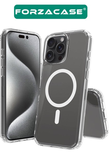 iPhone 16 Pro ile Uyumlu Clearmag Serisi Magsafe Şarj Özellikli Şeffaf Sert Pc Kılıf