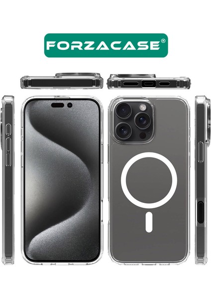 iPhone 16 Pro ile Uyumlu Clearmag Serisi Magsafe Şarj Özellikli Şeffaf Sert Pc Kılıf