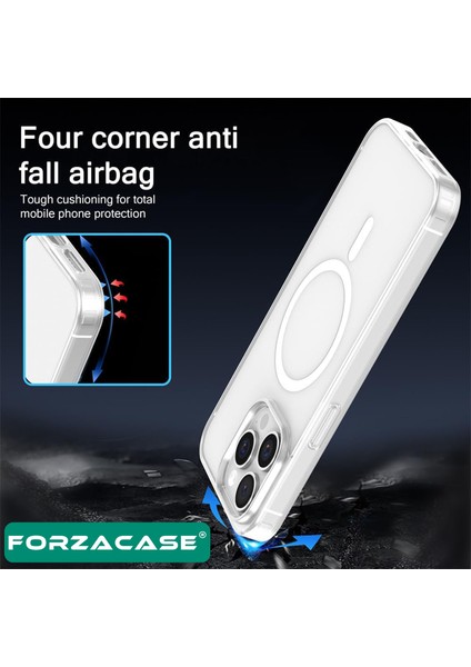 iPhone 16 Pro ile Uyumlu Clearmag Serisi Magsafe Şarj Özellikli Şeffaf Sert Pc Kılıf