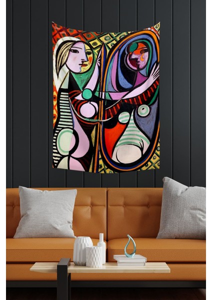 Gümüş renkli dikdörtgen duvar örtüsü ve halı, 70x140 cm, şık ve modern tasarım