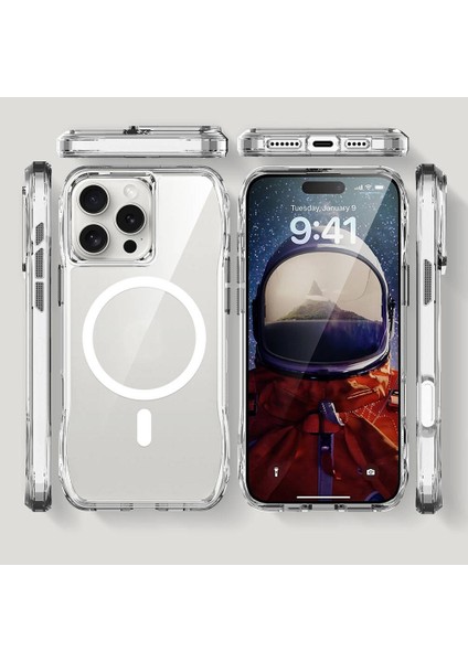 Apple iPhone 16 Pro Max Kılıf Zore Magsafe Şarj Özellikli T-Max Magsafe Kapak