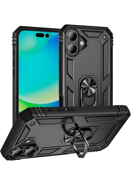 Apple iPhone 16 Plus Kılıf Zore Vega Kapak, Siyah