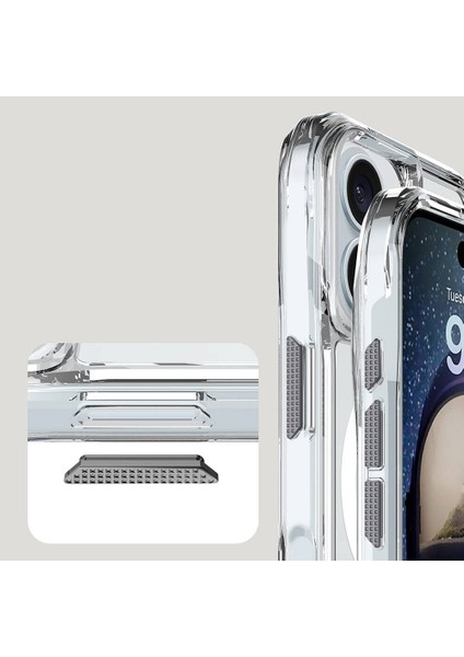 Apple iPhone 16 Plus Kılıf Zore Magsafe Şarj Özellikli T-Max Magsafe Kapak