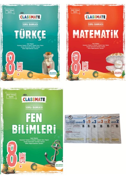 2025 LGS Türkçe Soru Bankası - Matematik Soru Bankası - Fen Bilimleri Soru Bankası + Denemeler