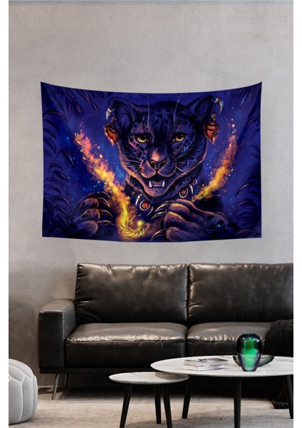 Mor dikdörtgen duvar örtüsü halısı, 70x100 cm, şık ve dekoratif tasarım