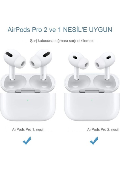 Airpods Pro 2.Nesil ve Pro Nesil İle Uyumlu Yedek Kulak Uçları