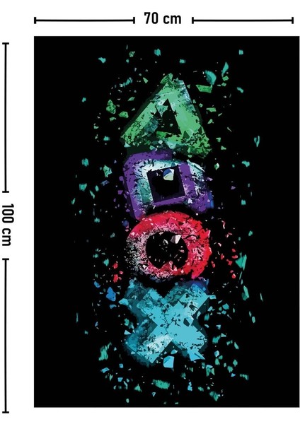 Siyah dikdörtgen duvar örtüsü halısı, 70x100 cm, şık ve fonksiyonel tasarım modelleri