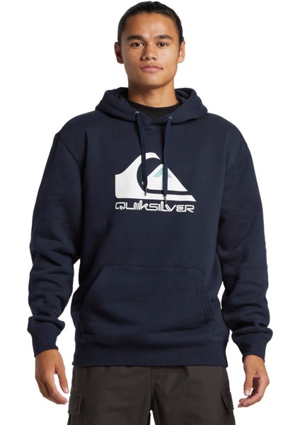 Big Logo Hoodie Erkek Sweatshirt AQYFT03356-NA0 Dark Navy