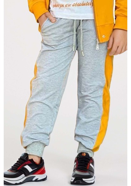 Erkek Çocuk Üzeri Todays Mod Yazı ve Şerit Detaylı Kapüşonlu Hardal Eşofman Takım fırsatları