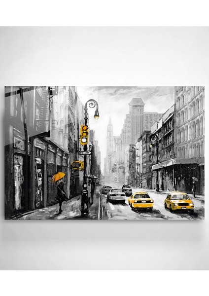 Teknoo- Gri And Yellow Cam Tablo