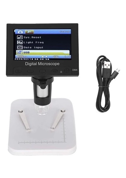 1000X 2.0mp USB Dijital Elektronik Mikroskop 8 LCD Ekran VGA Büyüteç DM4S