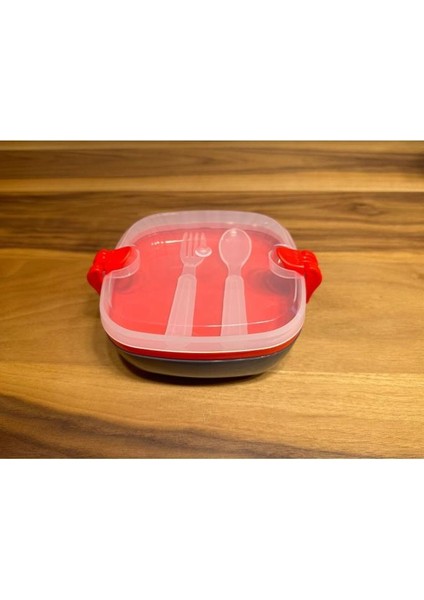 Kırmızı Bölmeli Öğrenci Beslenme Okul Saklama Kabı Iş Lunch Box Piknik Kabı Kahvaltılık indirimleri