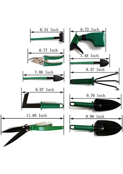 10'lu Mini Güçlü Bahçe Hobi Seti Bitki Çiçek bakım Seti Paslanmaz Çelik hafif bahçe aleti