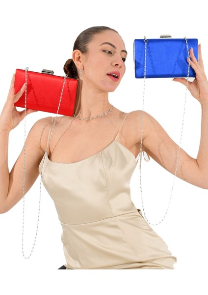 Kırmızı Renk Saten Taşlı Kasa Abiye Çanta Gece Çantası Düğün Nişan Çantası fiyatları