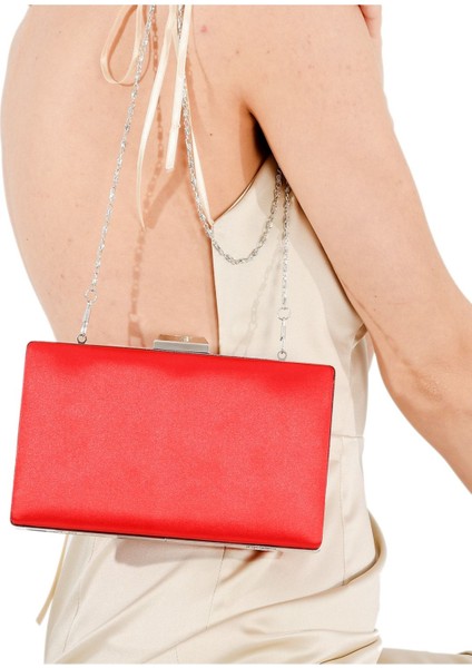 Kırmızı Renk Saten Taşlı Kasa Abiye Çanta Gece Çantası Düğün Nişan Çantası modelleri