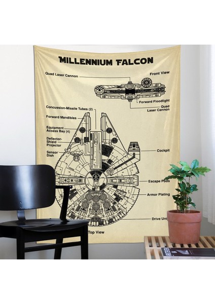 Vintage duvar örtüsü, 100x140, bordo, dikdörtgen, şık ve şirin dekorasyon ürünü