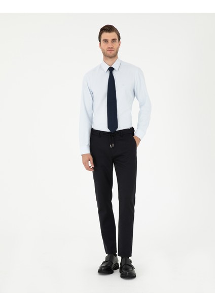 Pierre Cardin Erkek Açık Mavi Slim Fit Uzun Kollu Basic Gömlek 50297903-VR003