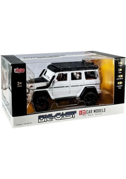 HCL-901 Çek Bırak 1:22 Sesli ve Işıklı Metal Jeep -Vardem