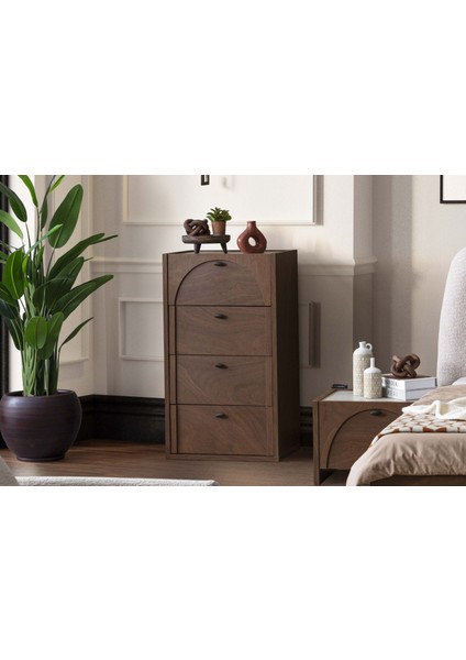 Boudry Çamaşırlık 4 Çekmeceli Yonga Levha Malzeme ile 60 cm Genişlikte Modern Tasarım