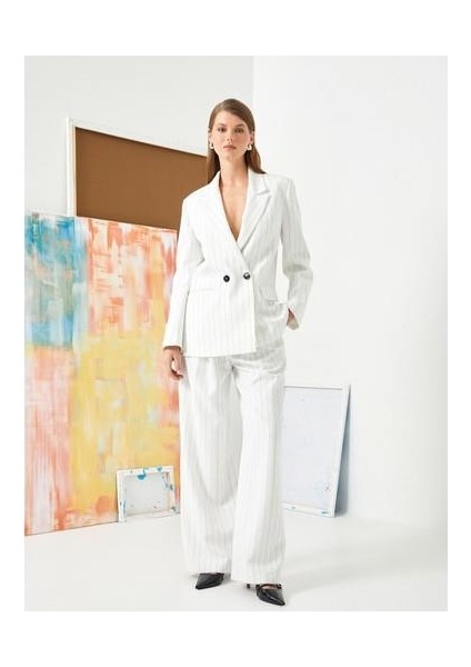 Palazzo Pantolon Bol Paça Yüksek Bel Cepli