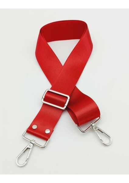 Polyester Kolon 120X4 cm Kırmızı Gümüş Metalli