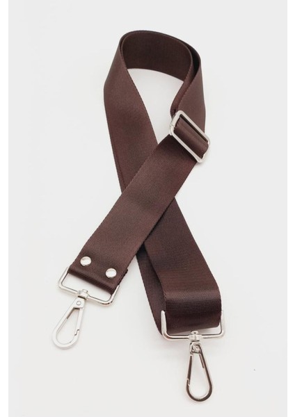 Polyester Kolon 120X4 cm Kahverengi Gümüş Metalli