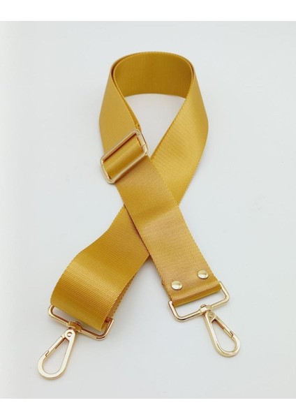 Polyester Kolon 120X4 cm Hardal Light Gold Metalli