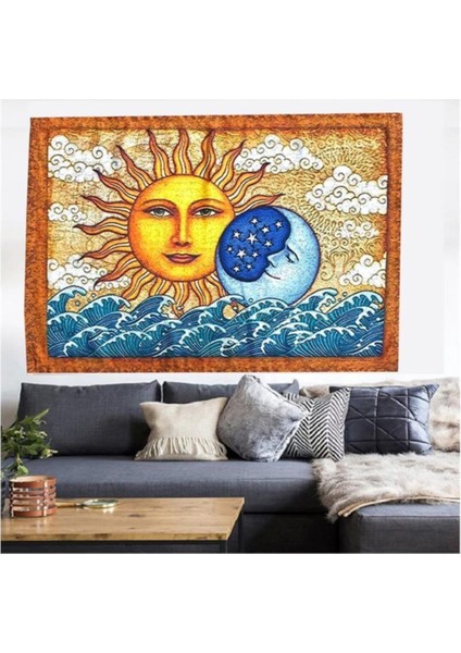 150 X200 cm Sun And Moon Face Duvar Halısı