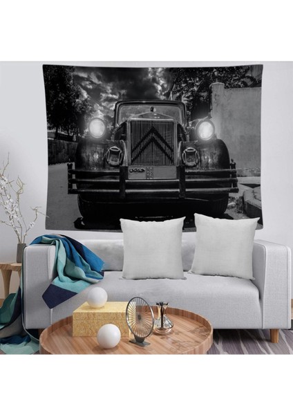 Siyah Polyester Dikdörtgen Dekoratif Duvar Örtüsü MKT-DVR-2060