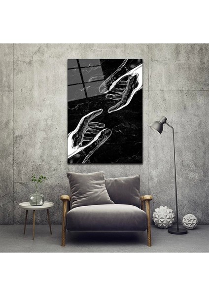 Teknoo- Ayrılan Eller Cam Tablo