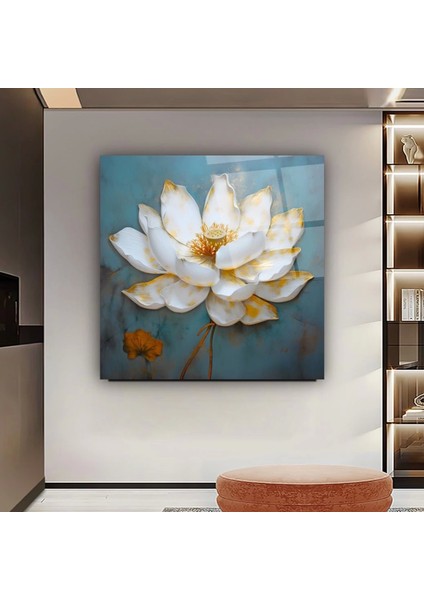 Teknoo- Beyaz Çiçek Cam Tablo fırsatları