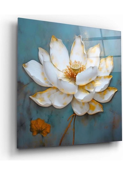 Teknoo- Beyaz Çiçek Cam Tablo indirimleri