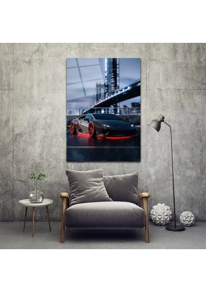 Teknoo- Lamborgini Araba Cam Tablo